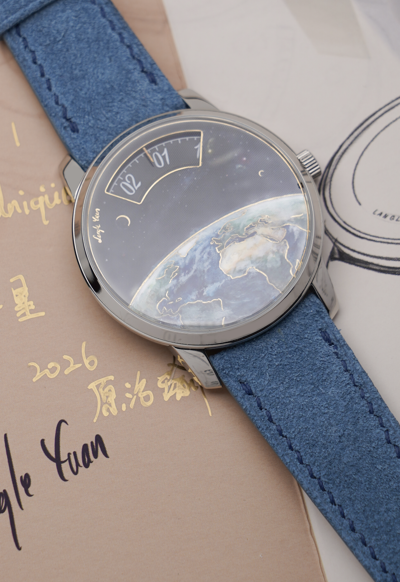 逐星 (Chasing the Stars) — miniature-enamel dial
